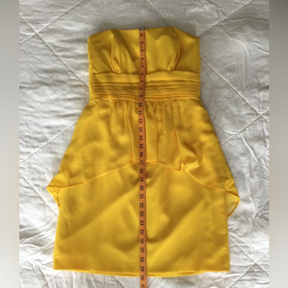 Alfred Angelo Canary Yellow Strapless Mini Dress - Picture 15 of 15